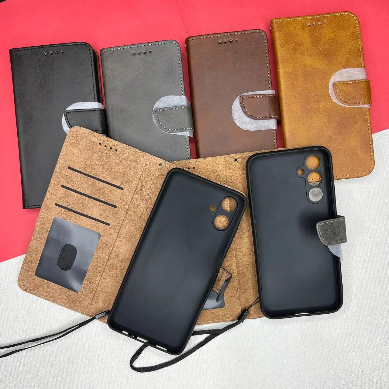 کیف چرمی جا کارتی دار مناسب برای گوشی موبایل سامسونگ Galaxy A54