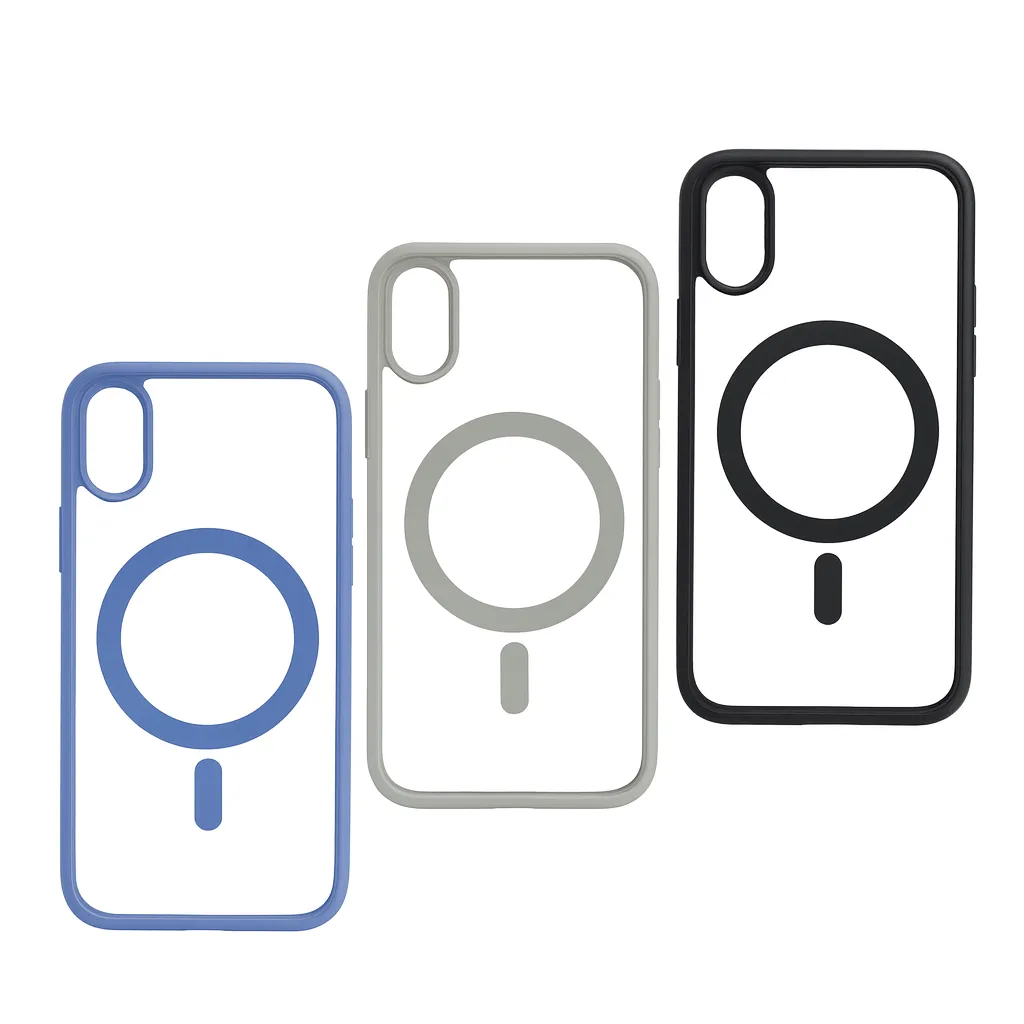 کاور شیشه ای مگ دور رنگی مگ سیف دار مناسب برای گوشی موبایل iPhone Xs