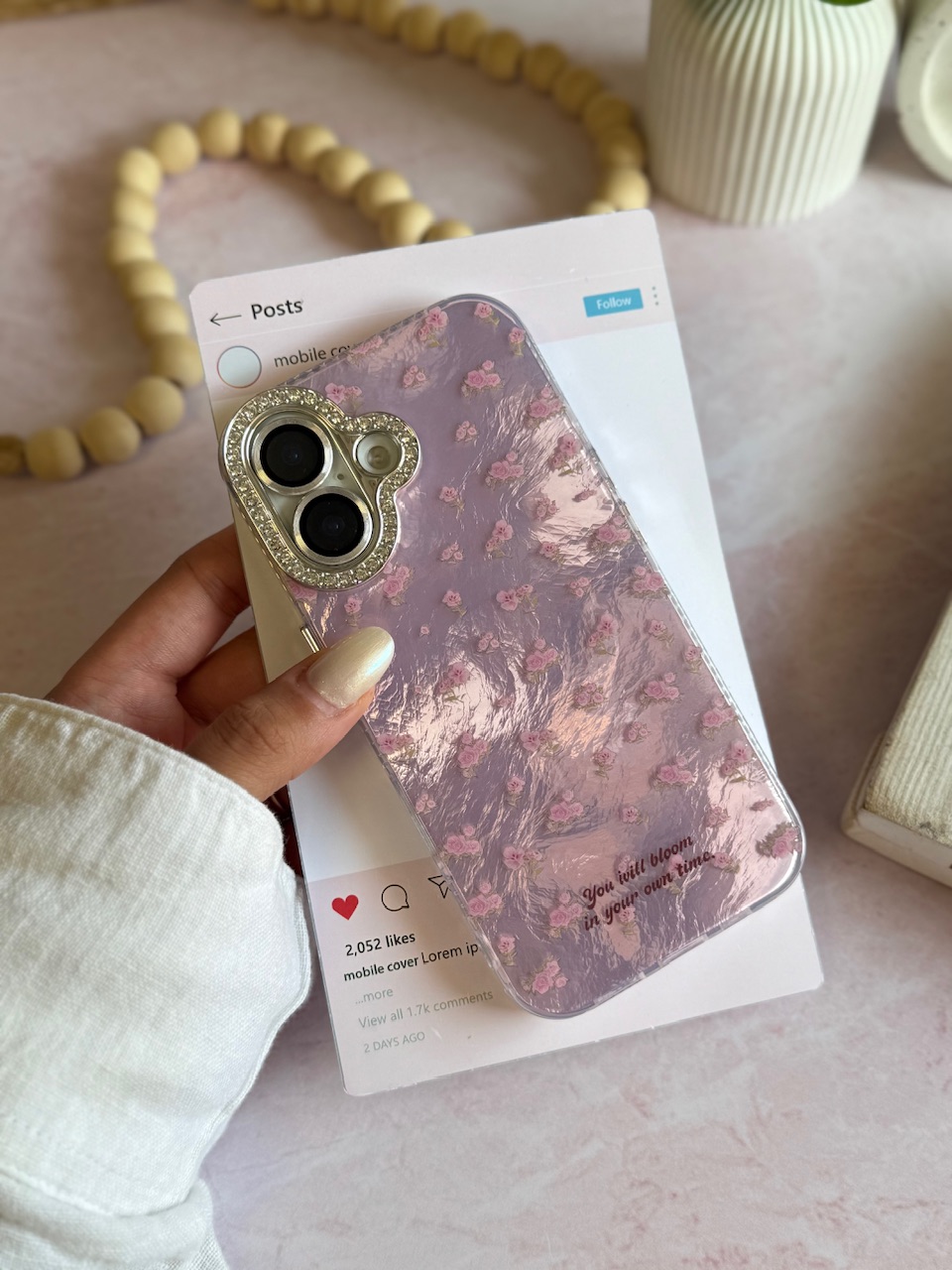 کاور Blooms  پلنگی مناسب برای گوشی موبایل iPhone 16 Pro Max